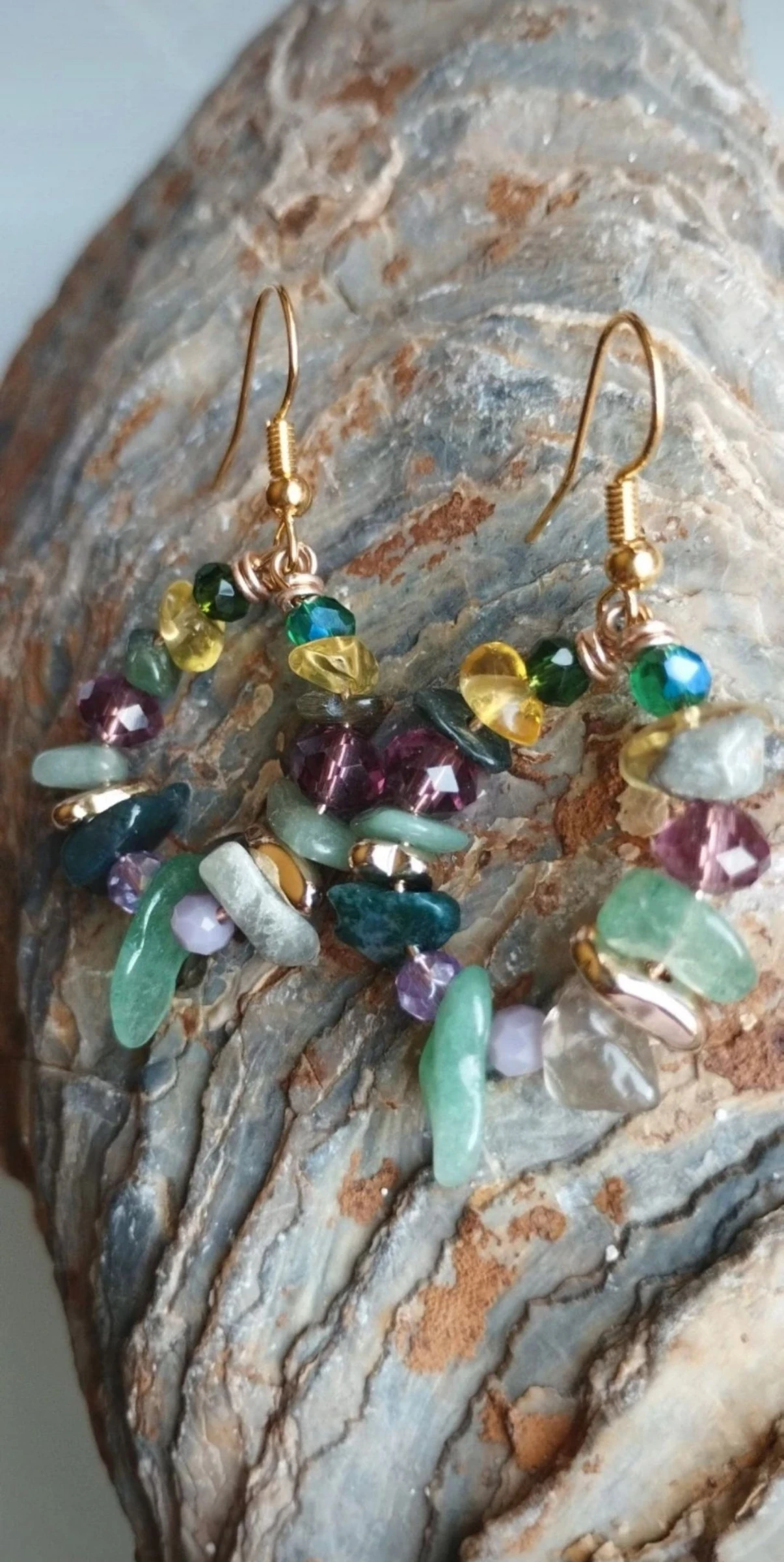1 x 10€🌟  2 x 16€🌟 ❤️‍🔥🎁🧸🫴🏼Magnifiques Boucles d'Oreilles Artisanales en Minéraux Naturels🫴🏼🧸🎁❤️‍​ – photo 7